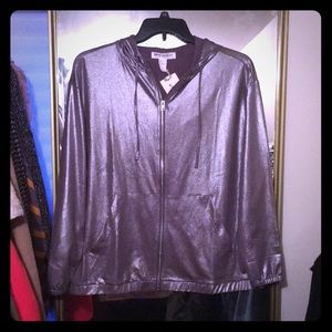 H&M Coachella official silver hoodie w/drawstring